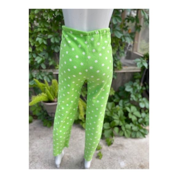 Disney Pluto Pyjama Pants Fleece Green Polkadots - Picture 7 of 9
